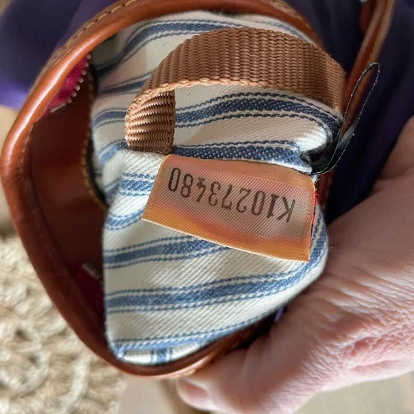 Dooney & Bourke Nylon Wayfarer Hobo - Plum/Purple with Floral Strap - Picture 14 of 14